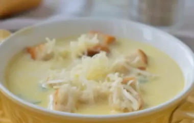 Käse-Schlagobers-Suppe - Ein cremiger Genuss für kalte Tage