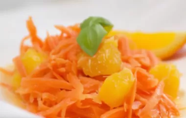 Karotten Salat mit Orangen - Ein erfrischendes und gesundes Rezept