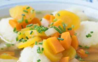 Köstliche Gemüsesuppe mit selbstgemachten Nockerln