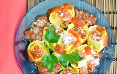 Köstliche Tortellini mit einem intensiven Geschmack von getrockneten Tomaten