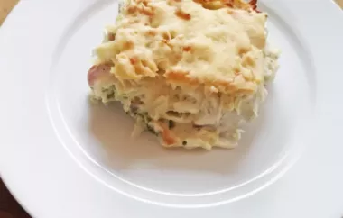Köstlicher Karfiol-Würstelauflauf mit Käse überbacken