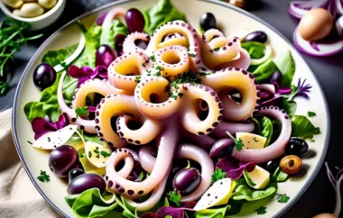 Köstlicher Oktopus-Salat mit Kartoffeln und Olivenöl