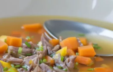 Köstliches Rezept für Gemüsesuppe mit zartem Rindfleisch