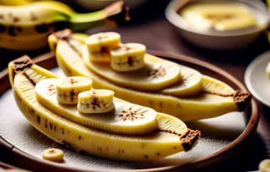 Leckere gefüllte Bananenschnitten ohne Schokolade