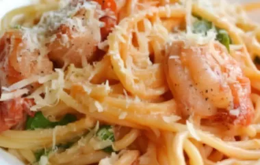 Leckere Spaghetti mit einer würzigen Shrimps-Sauce