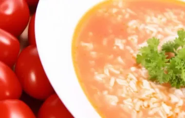 Leckere Tomatensuppe mit Reis