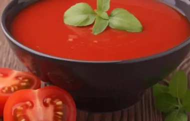 Leckere und einfache Rezept für eine schnelle Tomatensuppe