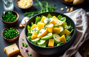 Leckerer Gemüse-Kartoffelsalat mit frischem Gemüse