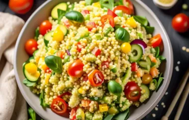 Leckerer Hirse-Salat mit frischen Zutaten