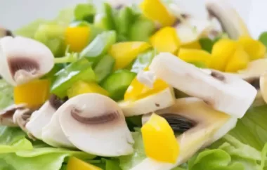 Leckerer Pilzsalat mit frischen Zutaten