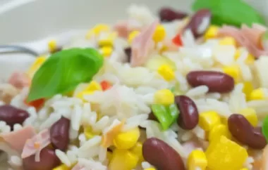 Leckerer Reissalat mit Schinken