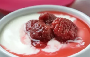 Leckerer selbstgemachter Pudding mit karamellisiertem Zucker und fruchtigem Himbeerkompott.