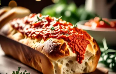 Leckerer überbackener Brotlaib Italiano