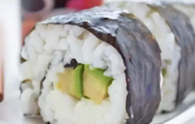 Leckeres Avocado-Maki-Rezept für Sushi-Liebhaber
