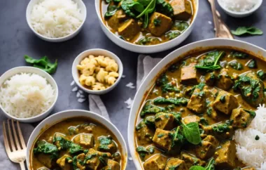 Leckeres Curry auf Spinat - Rezept