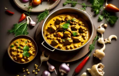 Leckeres Garnelen Curry mit frischen Pilzen