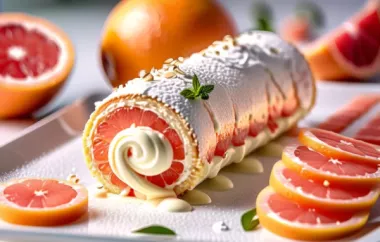 Leckeres Rezept für eine erfrischende Grapefruit Obers Roulade