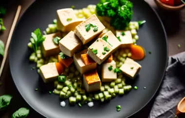 Leckeres Rezept für gebratenen Tofu mit frischem Gemüse