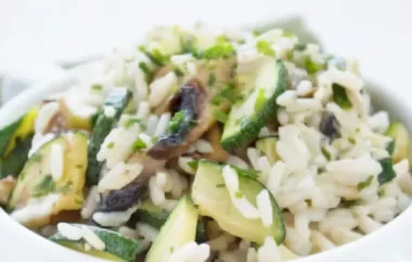 Leckeres Rezept für Pilz-Zucchini-Reis