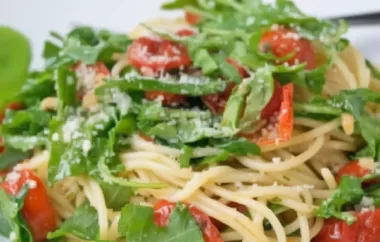 Leckeres Rezept für Spaghetti mit frischem Rucola und Parmesan