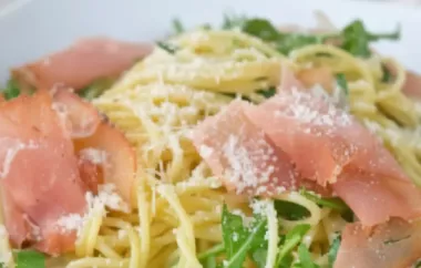 Leckeres Rezept für Spaghetti mit frischem Rucola und würziger Knoblauchnote