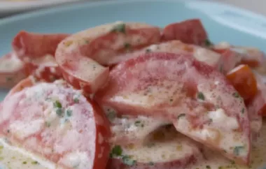 Leckeres Rezept für Tomatensalat mit frischem Bärlauch Dressing