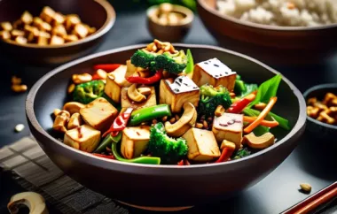 Leckeres vegetarisches Gericht: Tofu Cashew Braten