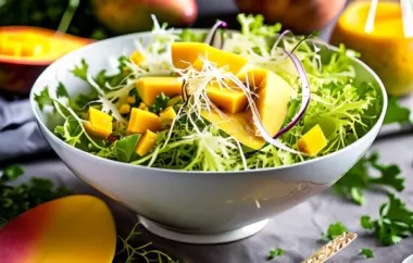 Leichter und erfrischender Mango-Frisée-Salat