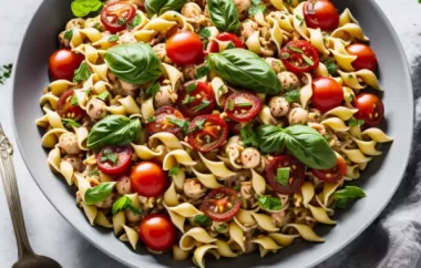 Mediterraner Nudelsalat - Ein leckerer Mix aus Tomaten, Oliven und italienischen Gewürzen