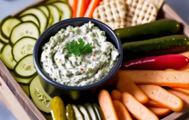 Mixed Pickles Dip - Ein köstlicher Dip aus eingelegtem Gemüse