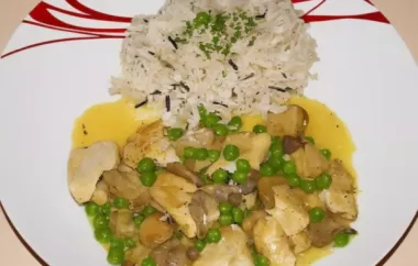 Puten-Curry mit Champignons und Erbsen