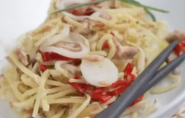 Reisnudeln mit Thunfisch - Ein einfaches und leckeres Gericht