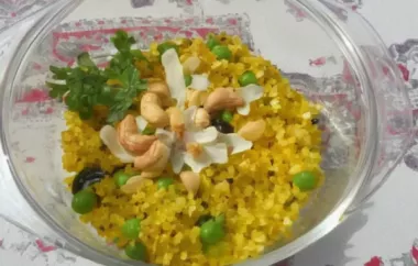 Risotto-Reissalat mit Cashewkernen und grünen Erbsen