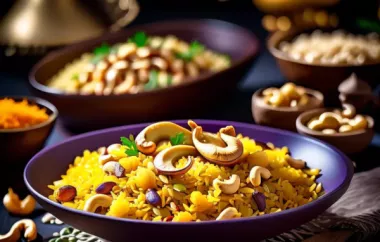 Safran-Pilaw mit Cashewkernen - Ein köstliches Rezept für orientalisch angehauchten Genuss