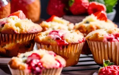 Saftige Erdbeer-Frischkäse-Muffins mit köstlichem Topping