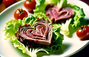 Salatherzen auf Roastbeef - Eine erfrischende Vorspeise
