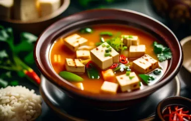 Sauer-scharfe Suppe mit Tofu - Ein leckeres asiatisches Gericht
