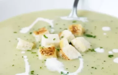 Schnelle Zucchinisuppe - Eine leckere Suppe für den Sommer