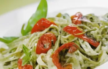 Schnelles und einfaches Rezept für Pasta mit grünem Pesto