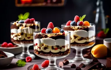 Schokolade-Marillen-Trifle - Ein leckeres und erfrischendes Dessert