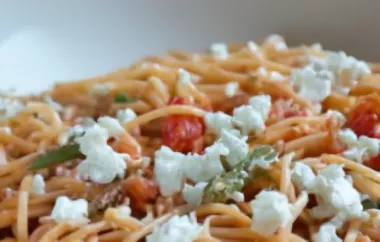 Spaghetti mit Fisolen und Schafskäse