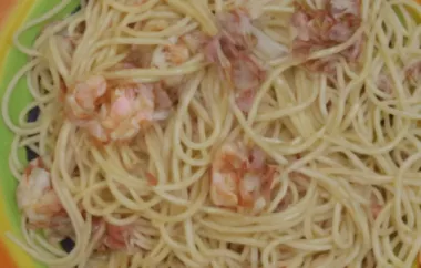 Spaghetti mit Scampi und Speck