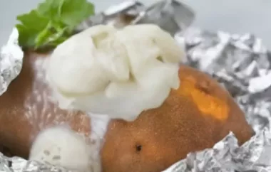 Süßkartoffel mit cremiger Tofufüllung und frischen Kräutern