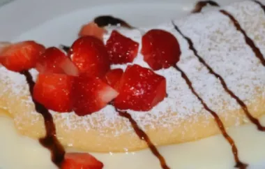 Vanille-Creme-Omelette mit Erdbeeren