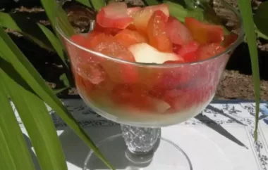 Vanille-Flammeri mit karamellisiertem Erdbeer-Rhabarber-Kompott