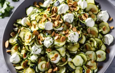 Warmer Zucchini-Salat mit Olivenöl und Knoblauch