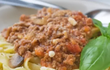 Würzige Bolognese Sauce mit einer angenehmen Schärfe