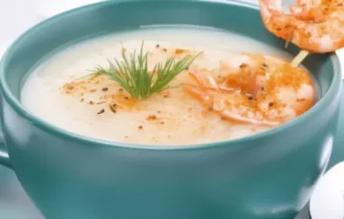 Zarte Garnelen in cremiger Suppe