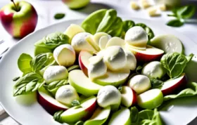 Apfel-Mozzarella-Salat - Ein frischer Salat mit knackigen Äpfeln und cremigem Mozzarella