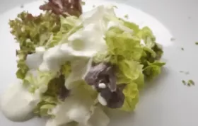 Blattsalat mit Joghurt-Knoblauch-Dressing